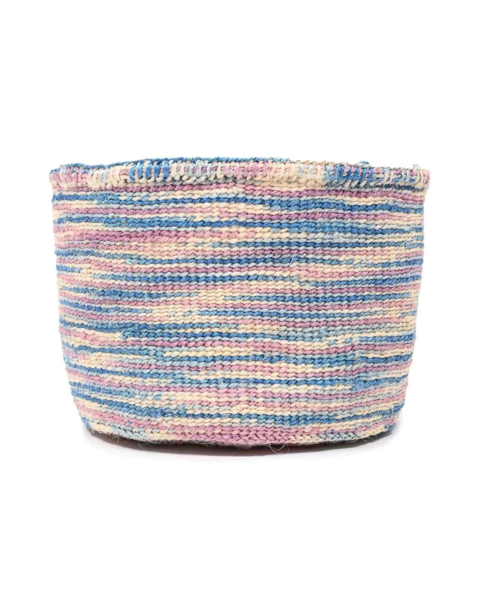 KWENYE by The Basket Room — single blue and pink basket, front view; size not specified