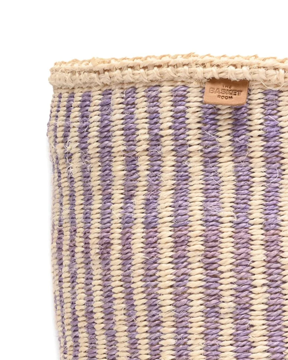 UMEME by The Basket Room — close-up of the woven rim and branded leather tab