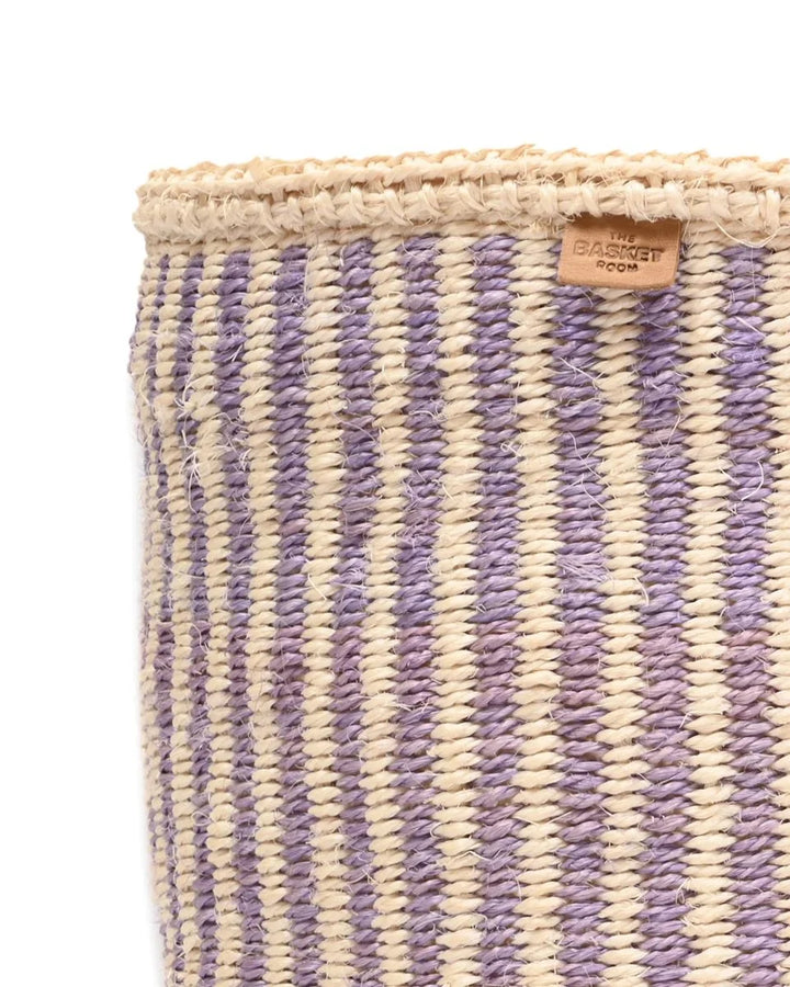 UMEME by The Basket Room — close-up of the woven rim and branded leather tab