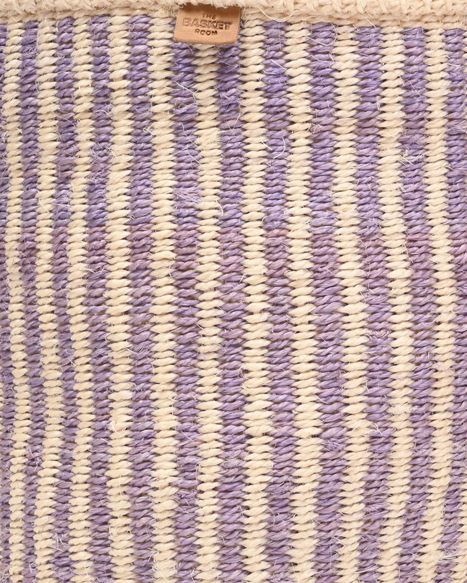 UMEME by The Basket Room — close-up of lavender and natural vertical stripes