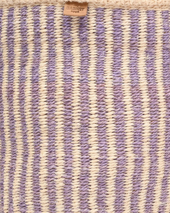 UMEME by The Basket Room — close-up of lavender and natural vertical stripes