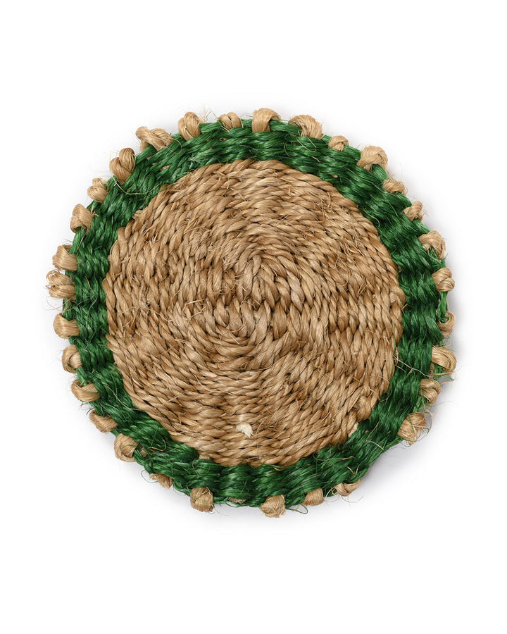 KAMARIA Green Trim Coaster — official product photograph