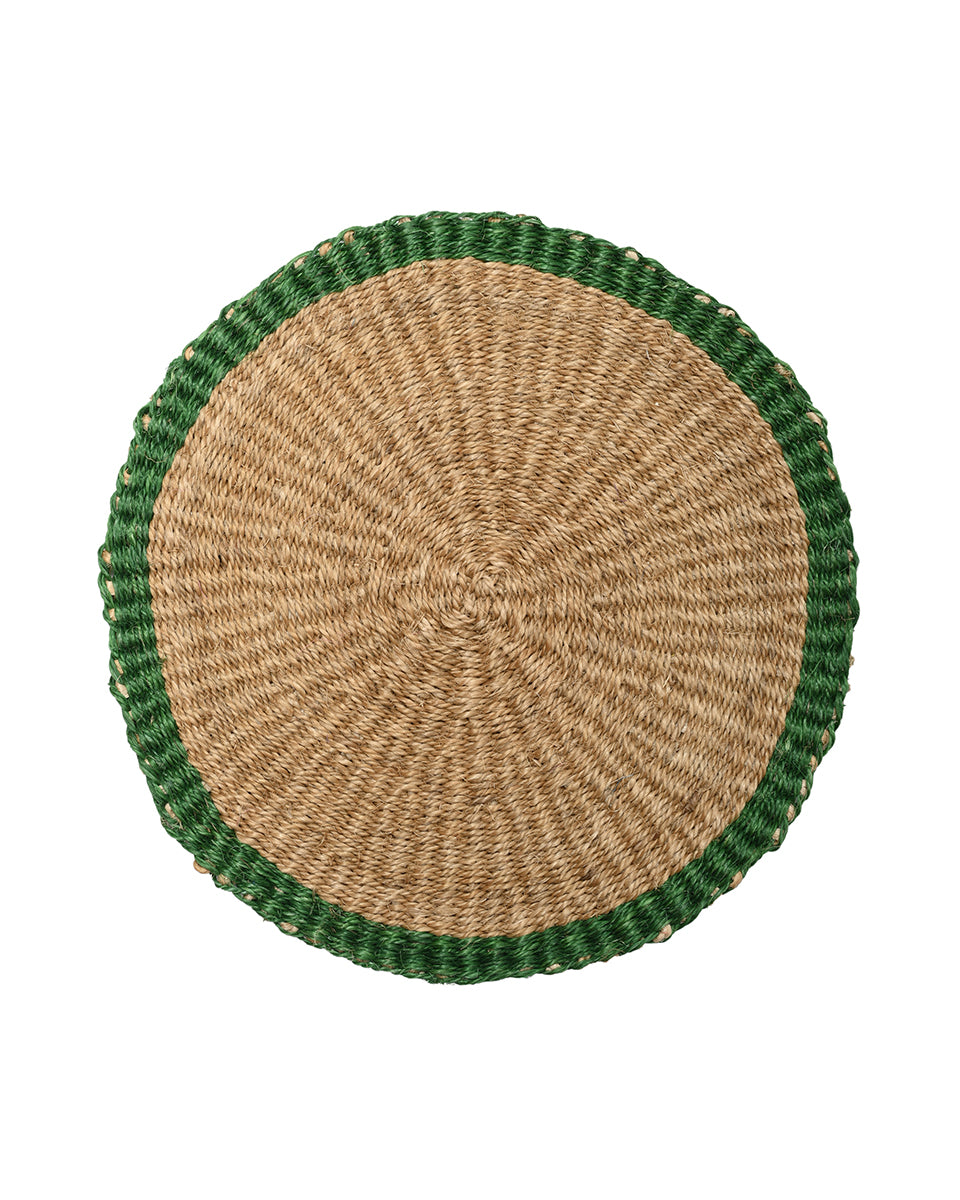 KAMARIA Green Trim Placemat — official product photograph
