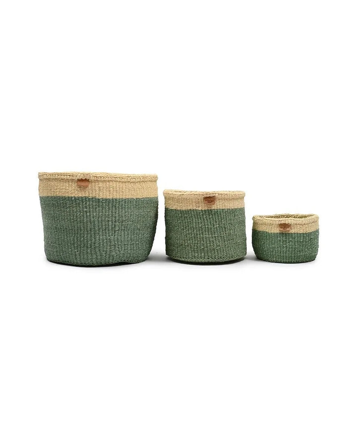 HAZINA by The Basket Room — three basket sizes arranged in a row