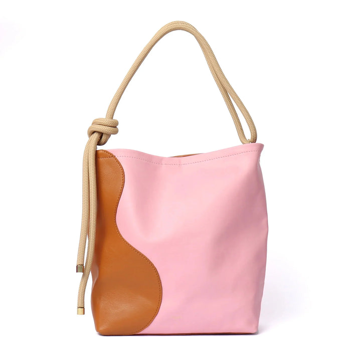PROJECT DYAD | RIPPLE TOTE | TAN / CANDY PINK