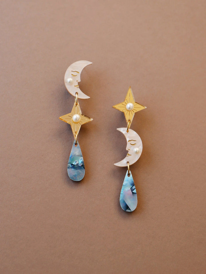 WOLF &amp; MOON | EARRINGS | Celestial Earrings