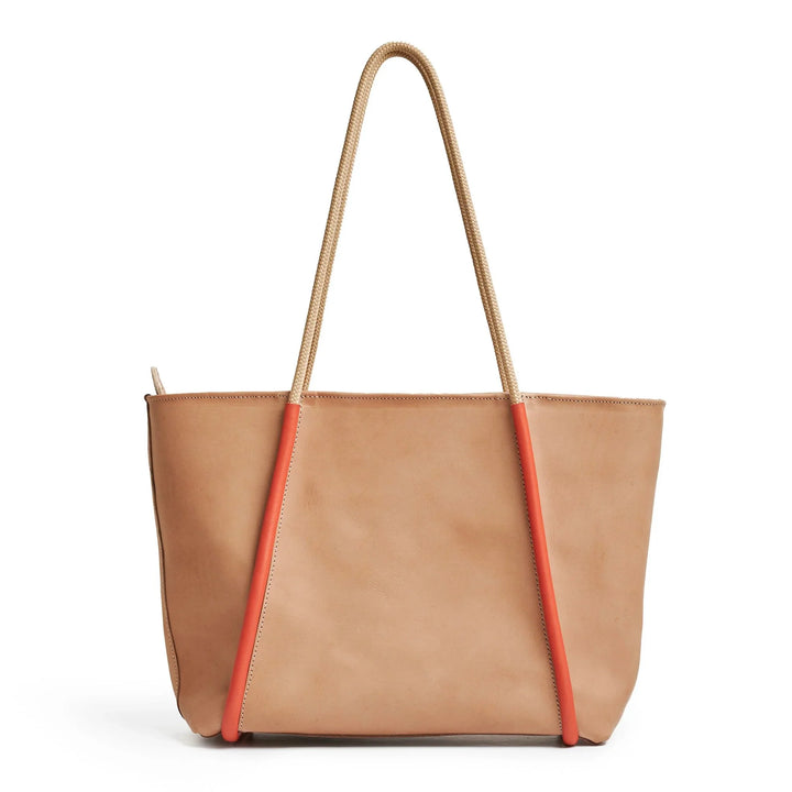 PROJECT DYAD | TOTE BAG | ALMOND / LOBSTER RED