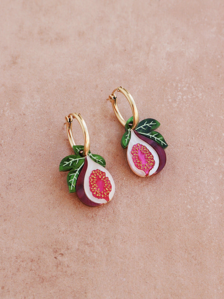 WOLF &amp; MOON | EARRINGS | Fig Hoops