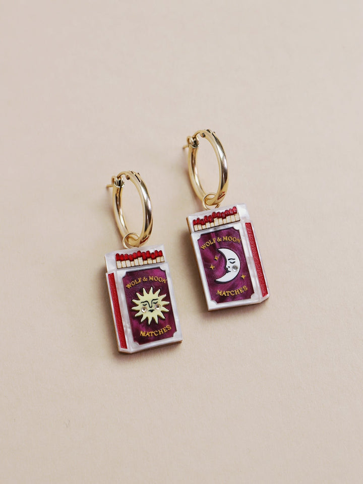 WOLF &amp; MOON | EARRINGS | Matchbox Hoops