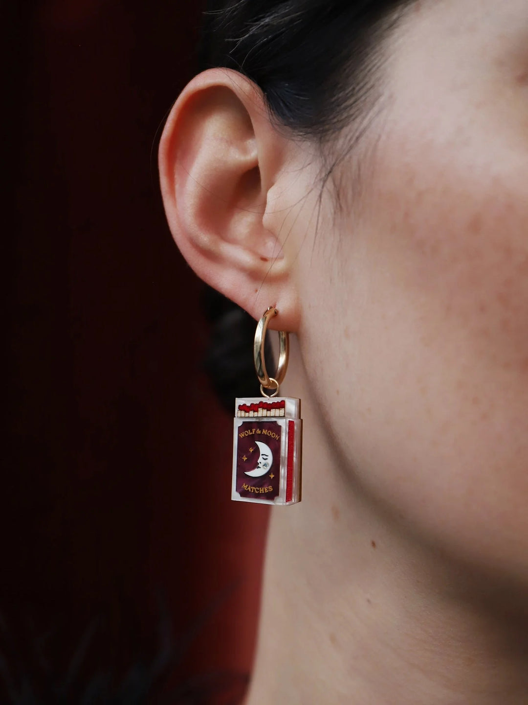 WOLF &amp; MOON | EARRINGS | Matchbox Hoops