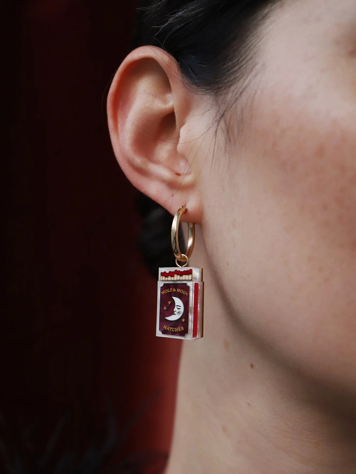 WOLF &amp; MOON | EARRINGS | Matchbox Hoops
