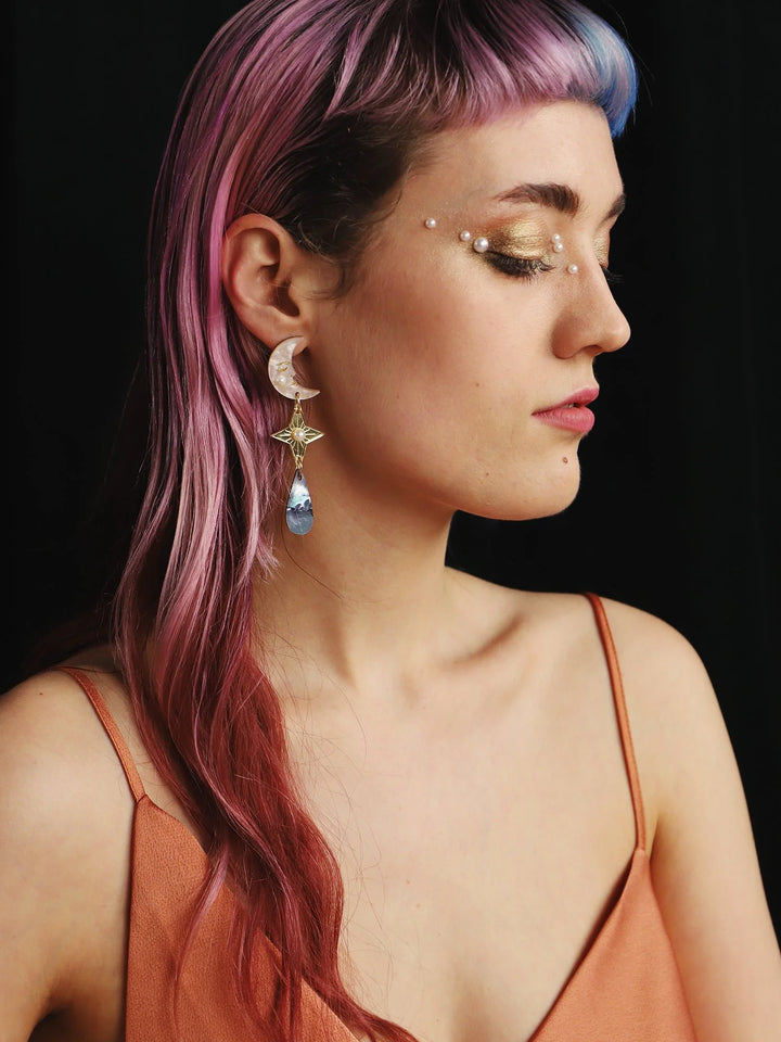 WOLF &amp; MOON | EARRINGS | Celestial Earrings