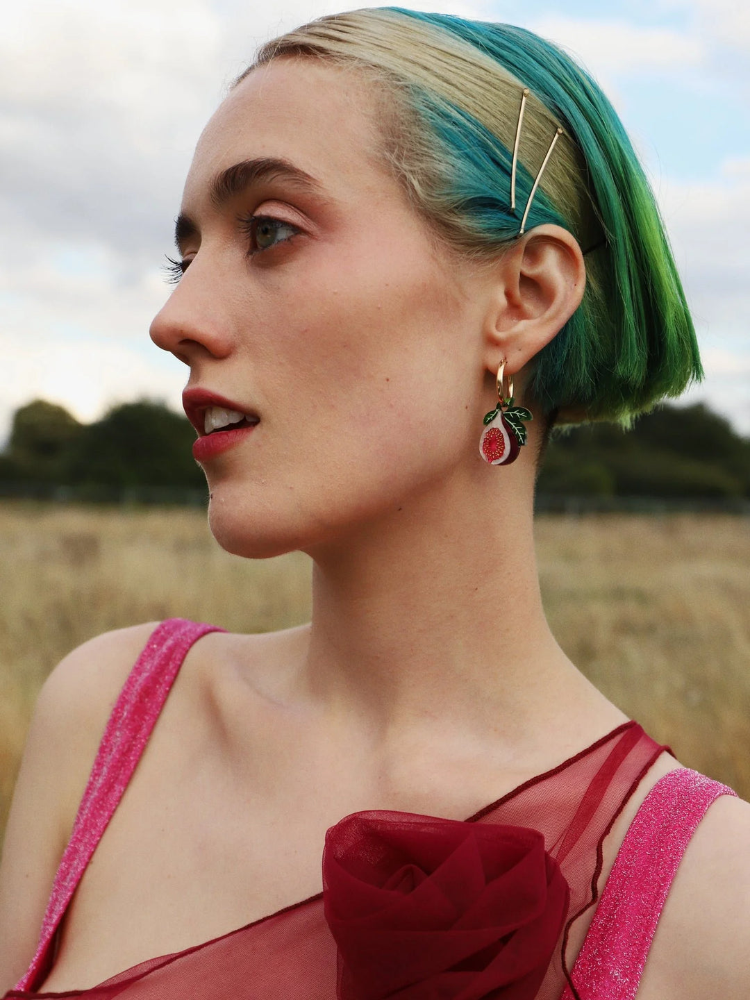 WOLF &amp; MOON | EARRINGS | Fig Hoops
