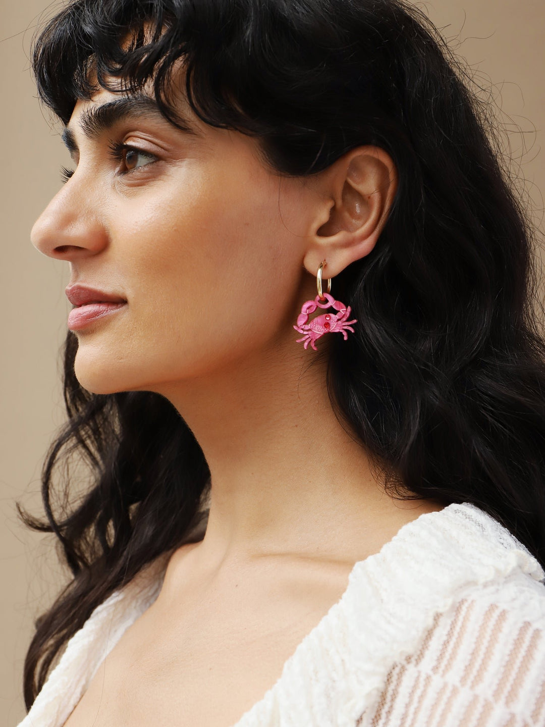 WOLF &amp; MOON | EARRINGS | Crab Hoops