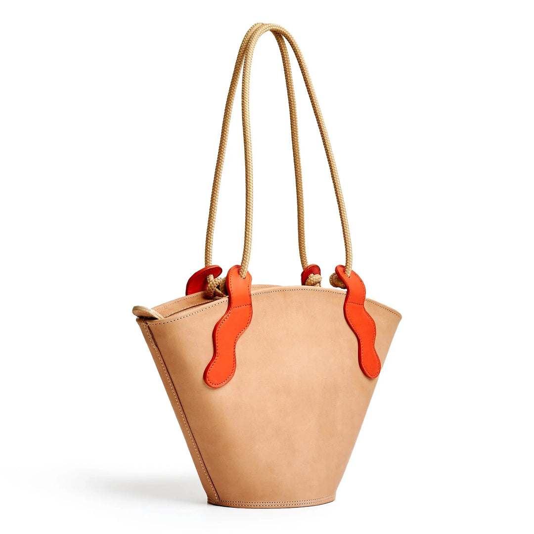 PROJECT DYAD | EMELE BAG | ALMOND / LOBSTER RED