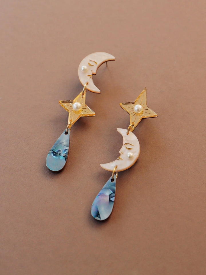 WOLF &amp; MOON | EARRINGS | Celestial Earrings