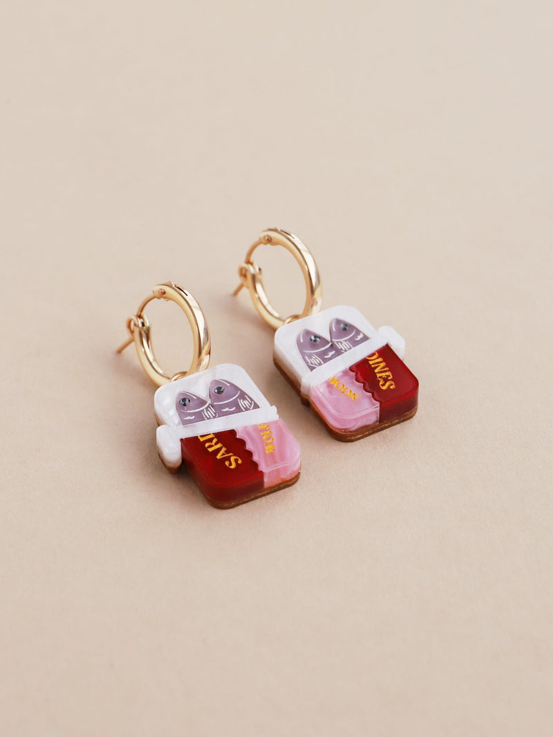 WOLF & MOON | EARRINGS | Sardine Hoops