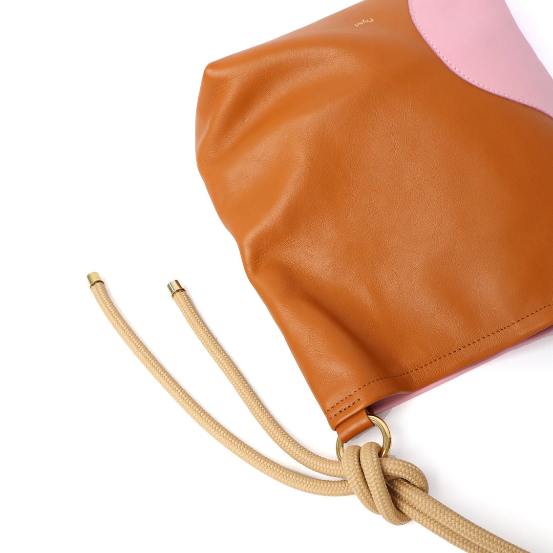 PROJECT DYAD | RIPPLE TOTE | TAN / CANDY PINK