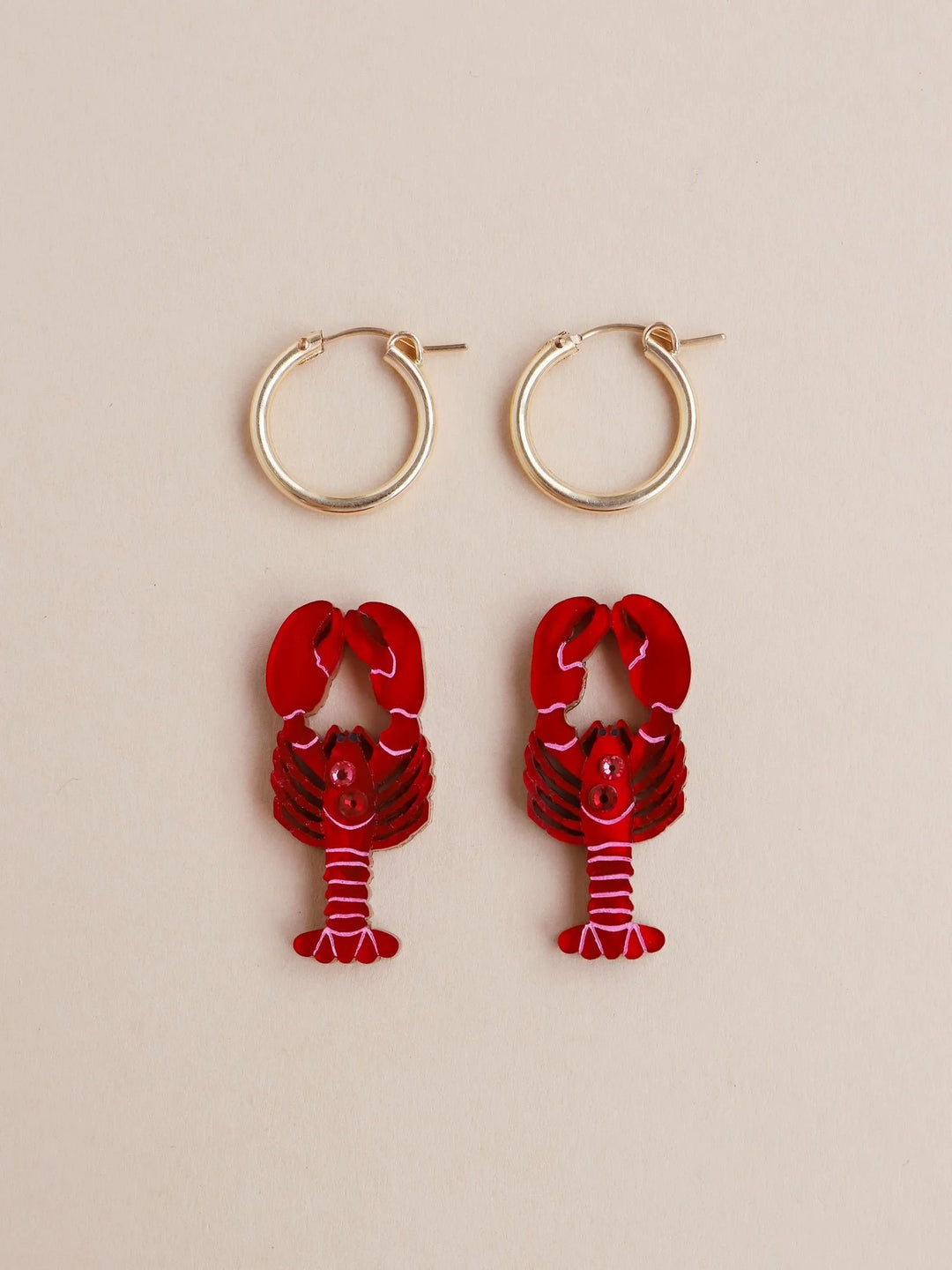 WOLF &amp; MOON | EARRINGS | Lobster Hoops