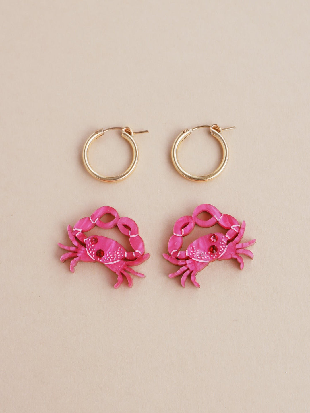 WOLF &amp; MOON | EARRINGS | Crab Hoops