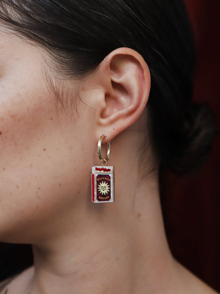 WOLF &amp; MOON | EARRINGS | Matchbox Hoops