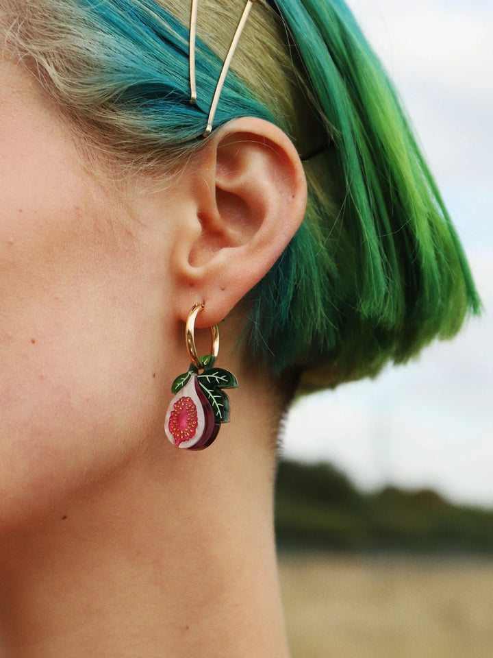 WOLF &amp; MOON | EARRINGS | Fig Hoops