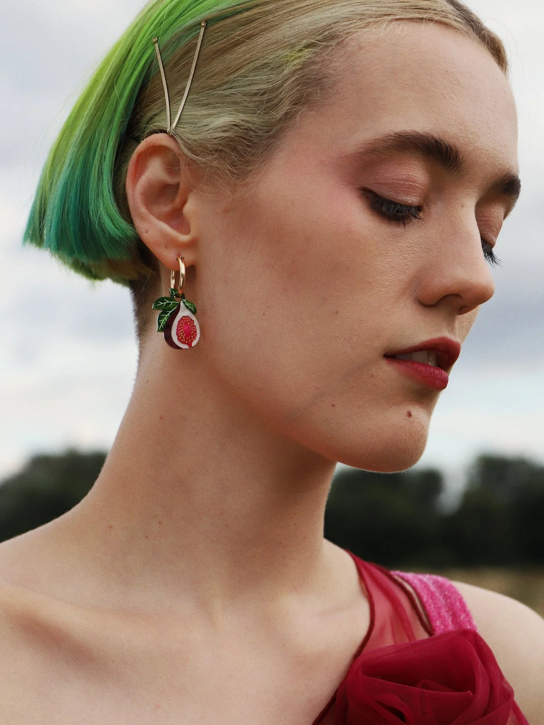 WOLF &amp; MOON | EARRINGS | Fig Hoops