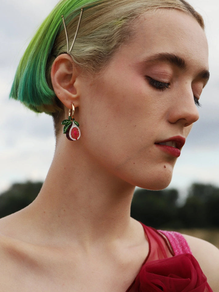 WOLF &amp; MOON | EARRINGS | Fig Hoops
