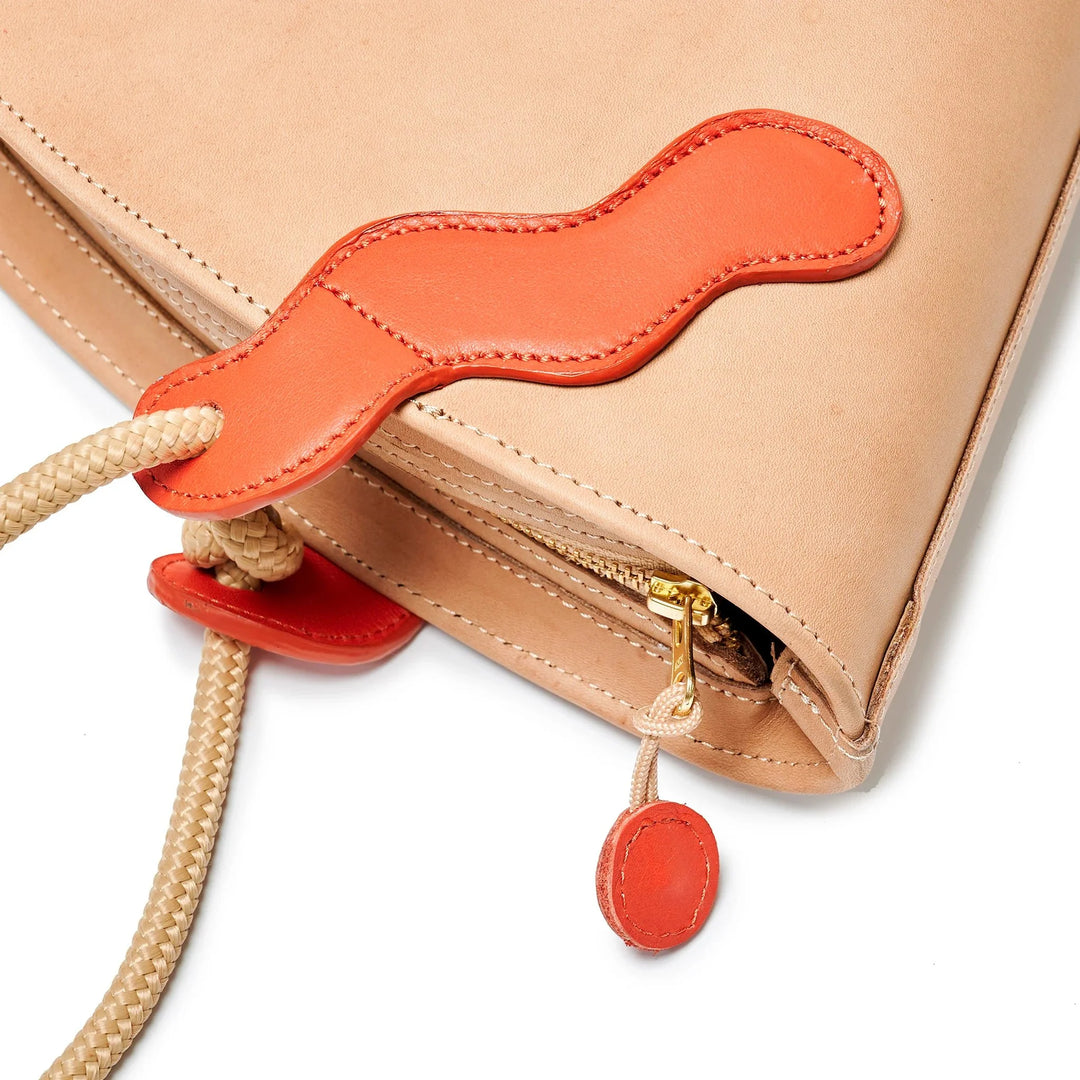 PROJECT DYAD | EMELE BAG | ALMOND / LOBSTER RED