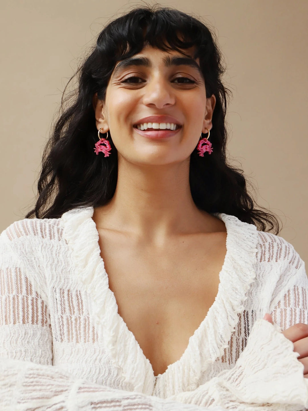WOLF &amp; MOON | EARRINGS | Crab Hoops