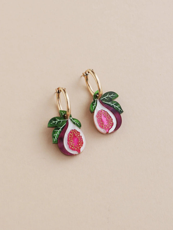 WOLF &amp; MOON | EARRINGS | Fig Hoops