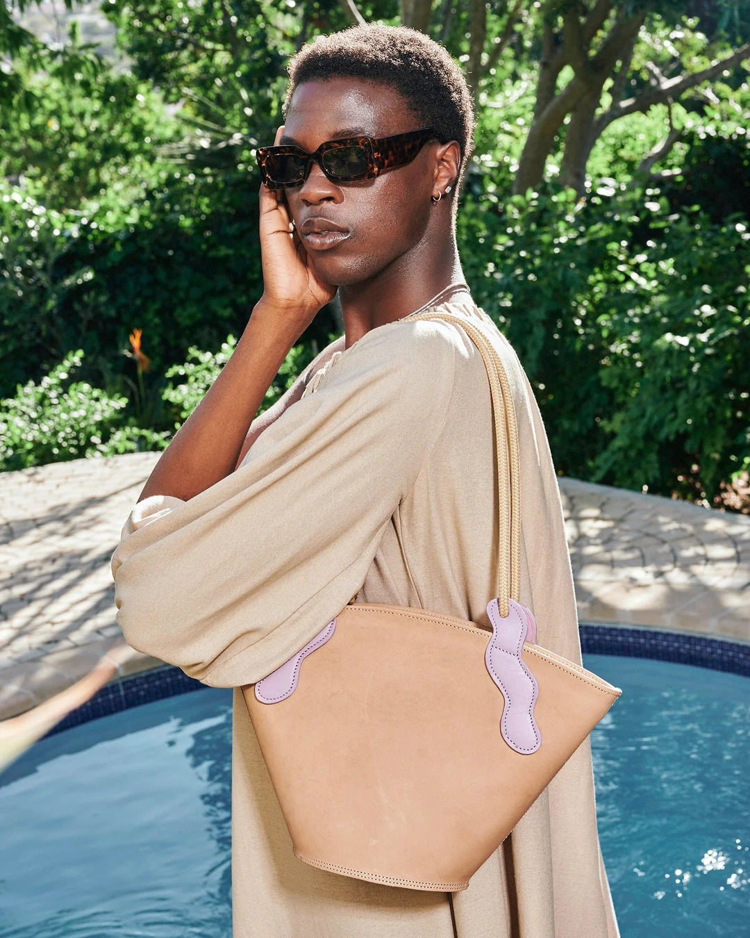PROJECT DYAD | EMELE BAG | ALMOND / LOBSTER RED