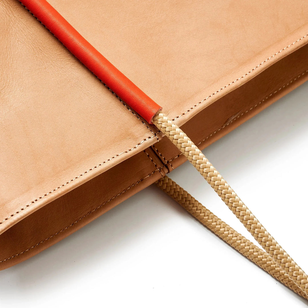 PROJECT DYAD | TOTE BAG | ALMOND / LOBSTER RED