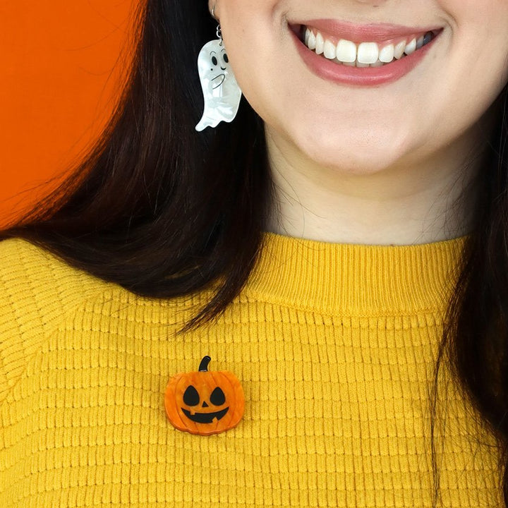 ERSTWILDER | BROOCHES | Jack O Lantern Mini Brooch
