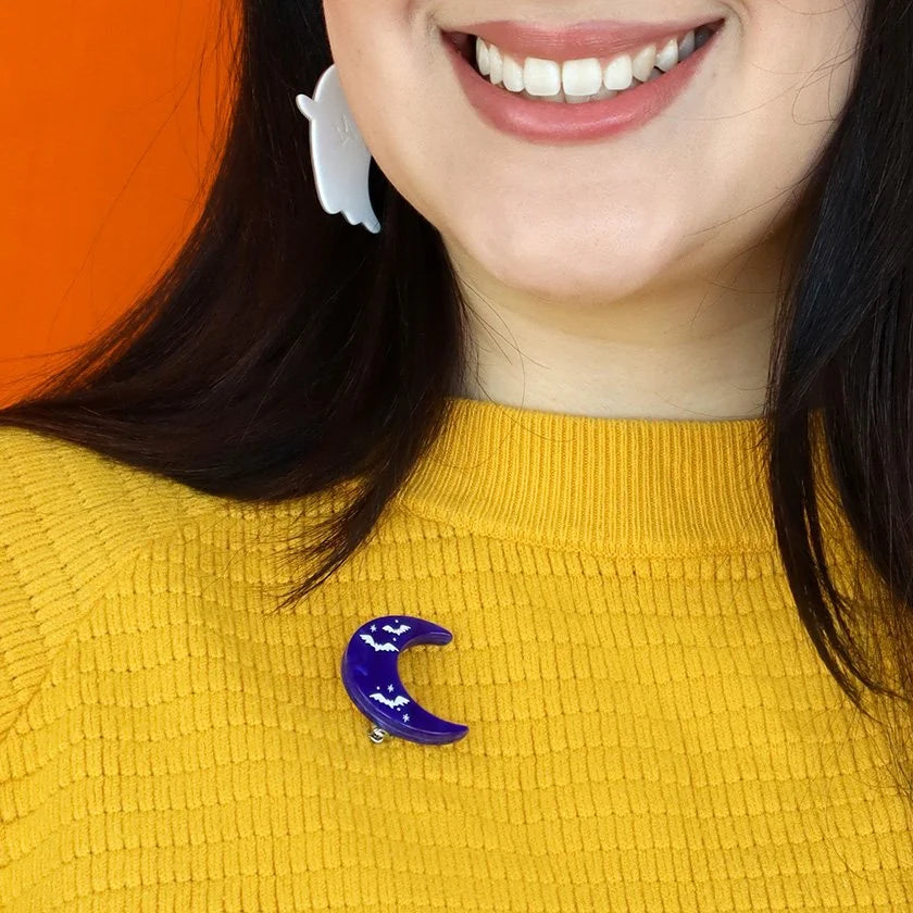 ERSTWILDER | BROOCHES | Half Moon Bat Mini Brooch