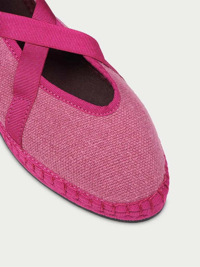 FLABELUS | MARY JANE | Eichiro Linen Ribbon Plum