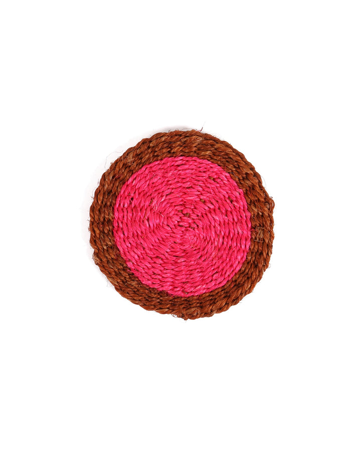 ZUBERI Hot Pink and Orange Coaster — official product photograph