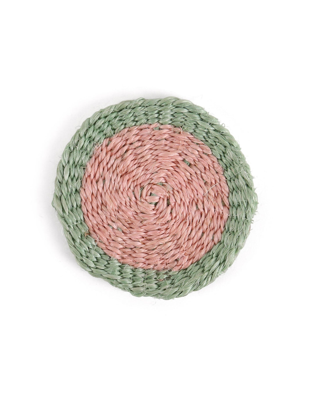 ZAMBARAU Dusty Pink and Sapling Green Coaster — official product photograph