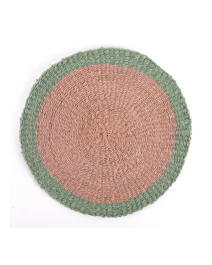 ZAMBARAU Dusty Pink and Sapling Green Placemat — official product photograph