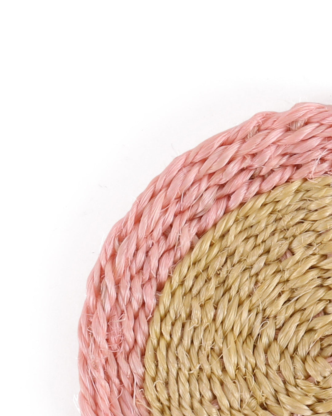 SAMBAMBA Butter Yellow and Dusty Pink Coaster — official product photograph