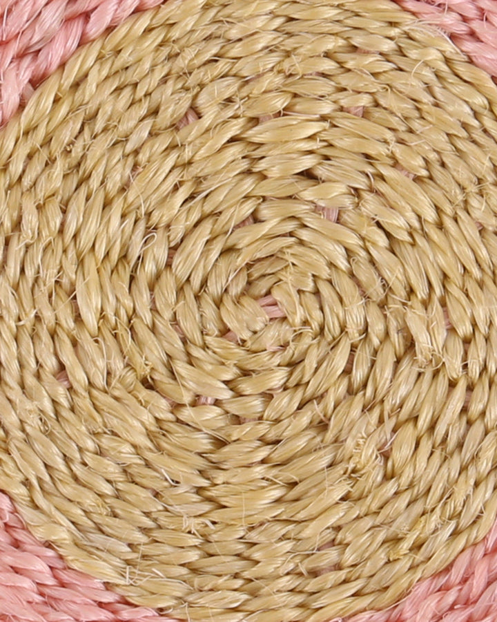 SAMBAMBA Butter Yellow and Dusty Pink Coaster — official product photograph