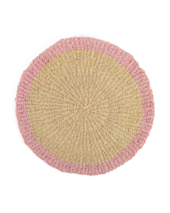SAMBAMBA Butter Yellow and Dusty Pink Placemat — official product photograph