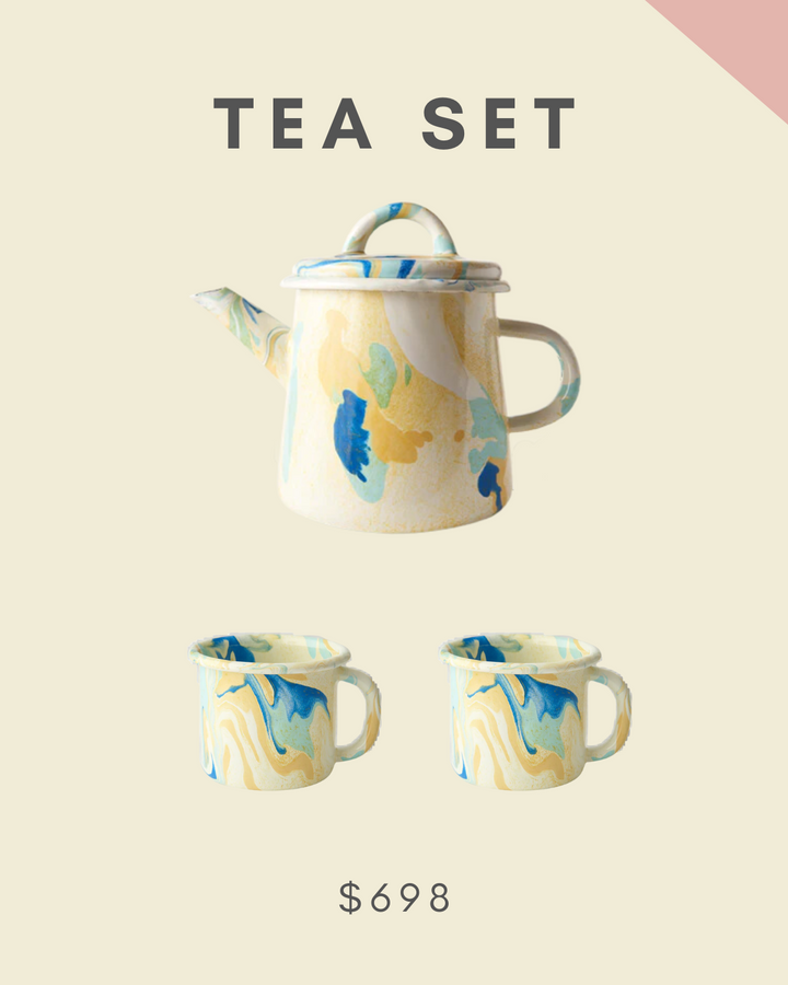 BORNN X GOOSEBUMP | Enamel Tableware Gift Set | Tea Set