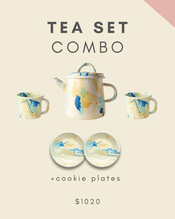BORNN X GOOSEBUMP | Enamel Tableware Gift Set | Tea Set Combo