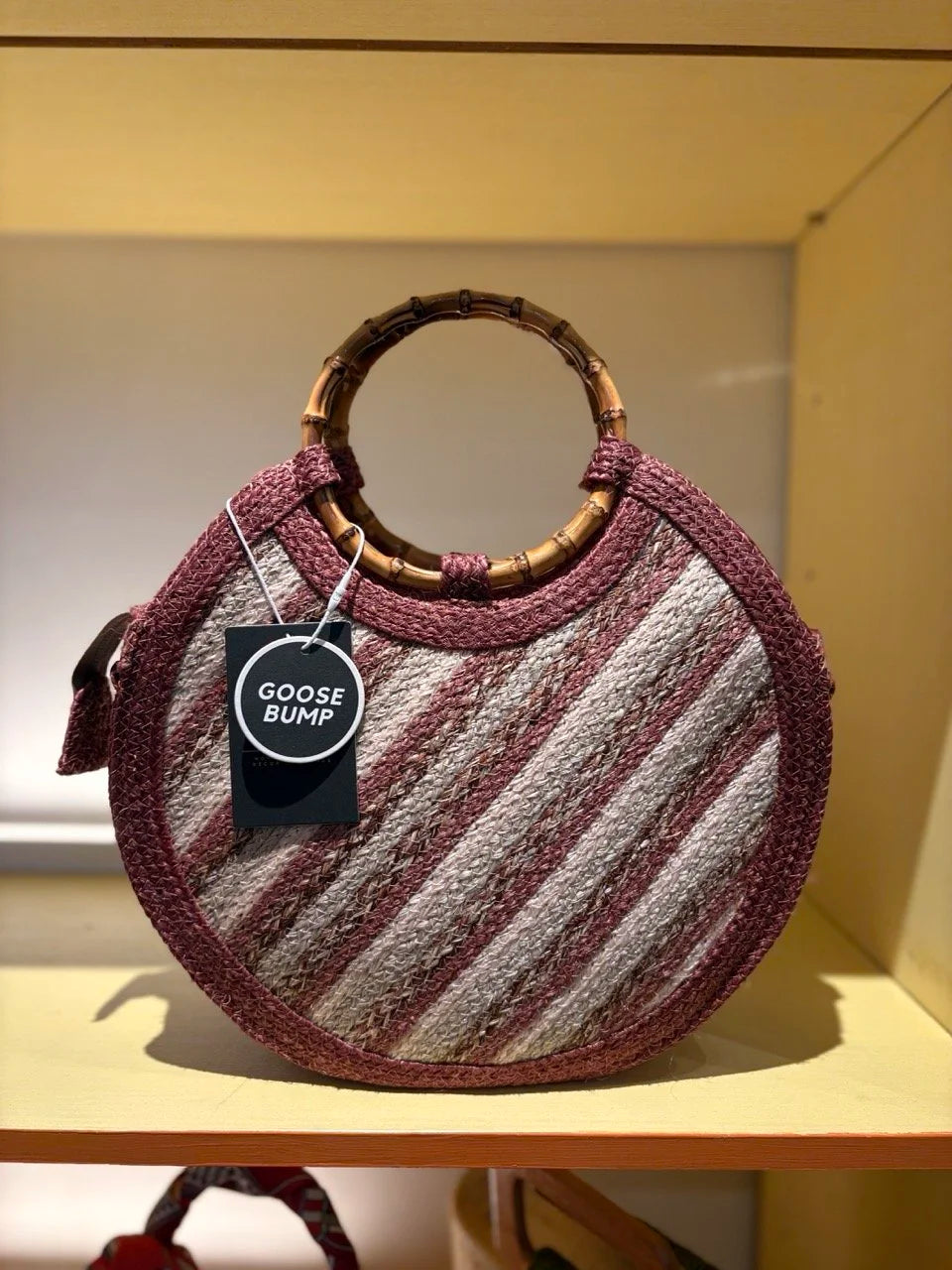 KARNVELA X GOOSEBUMP | Handmade | Wild Fig Stripes Sisal Handbag