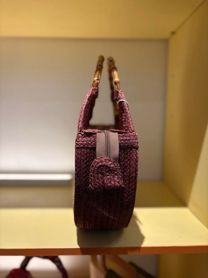KARNVELA X GOOSEBUMP | Handmade | Wild Fig Stripes Sisal Handbag