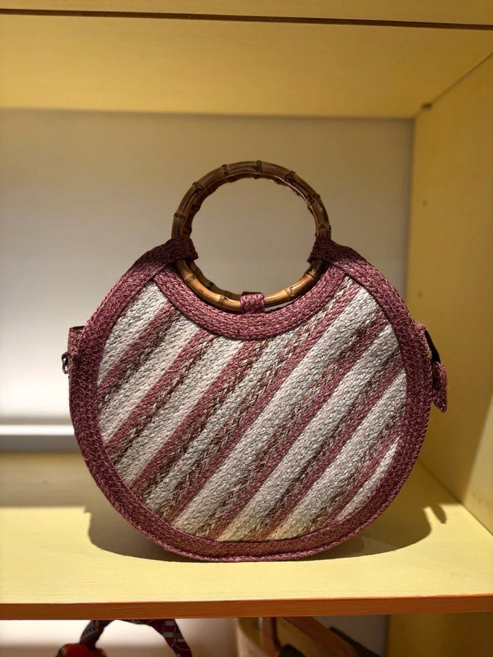 KARNVELA X GOOSEBUMP | Handmade | Wild Fig Stripes Sisal Handbag