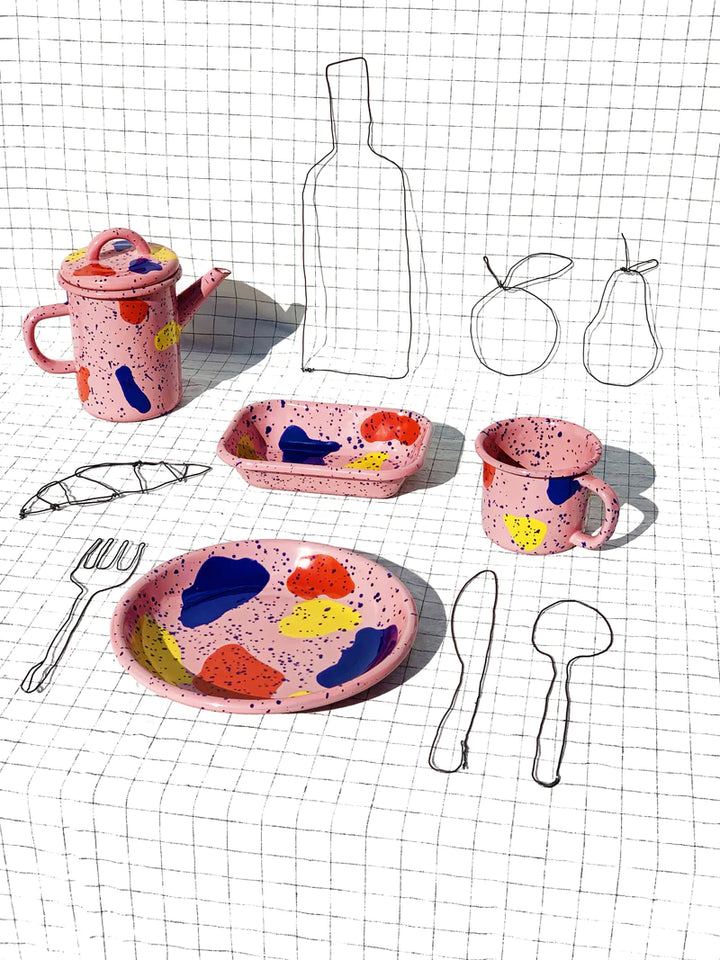 BORNN | PINK &amp; MIX TEA POT