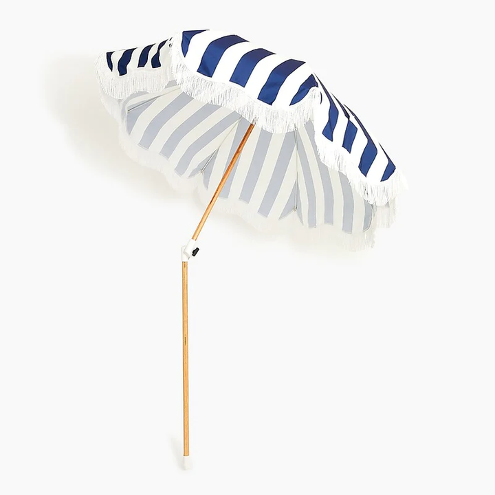 BUSINESS &amp; PLEASURE CO | SHEK O BEACH UMBRELLA  |  CAPTAIN NAVY STRIPE