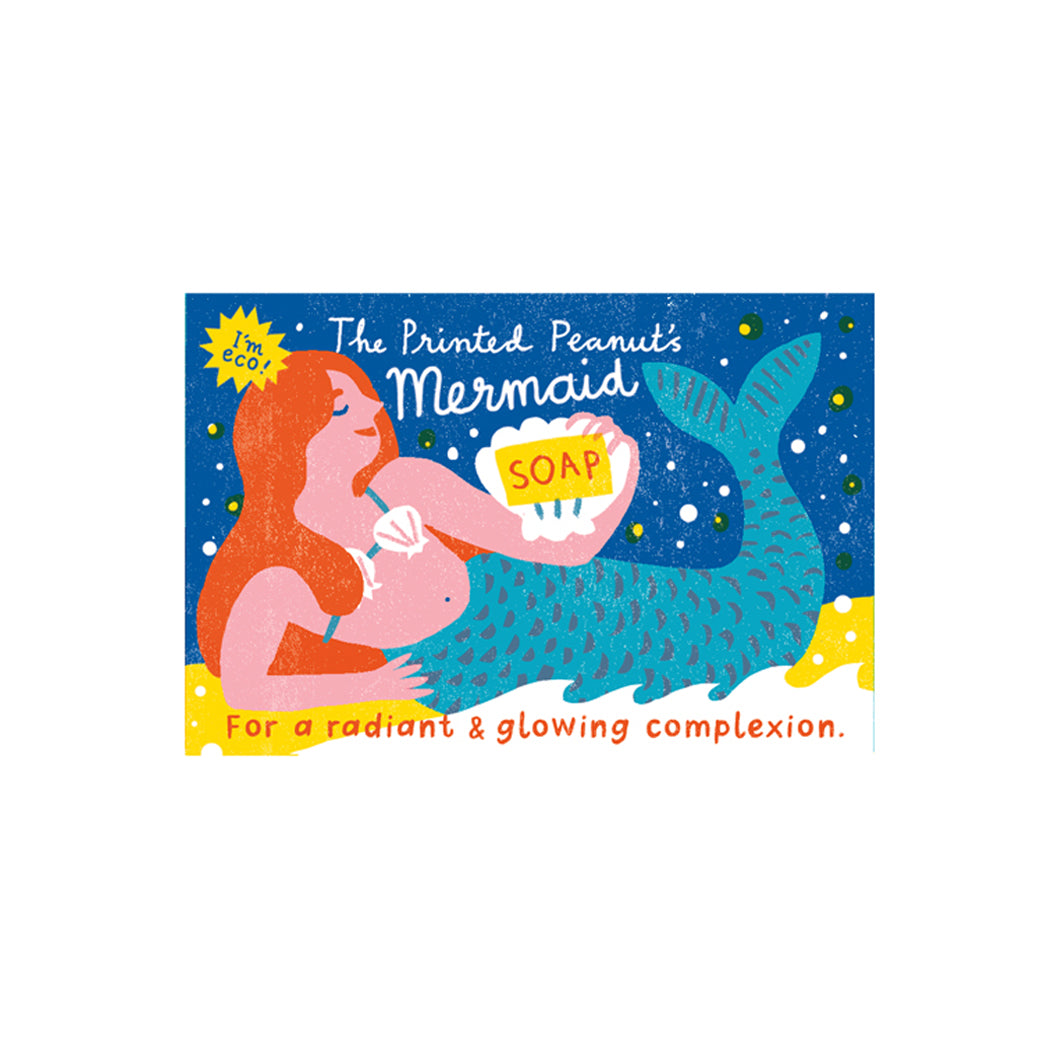 Mermaid Rose Geranium Natural Handmade Soap Bar by The Printed Peanut — product view